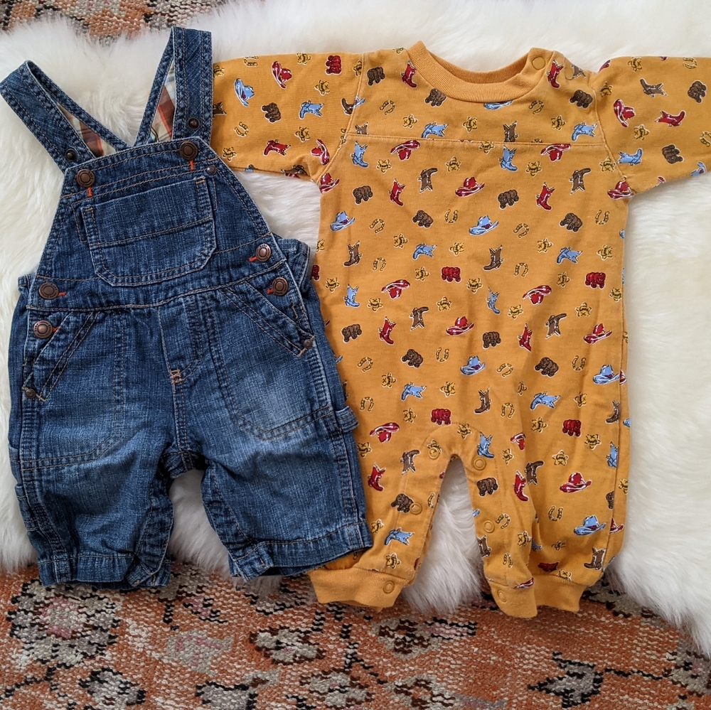 Oshkosh Jean Overalls & Vintage Western Jumper